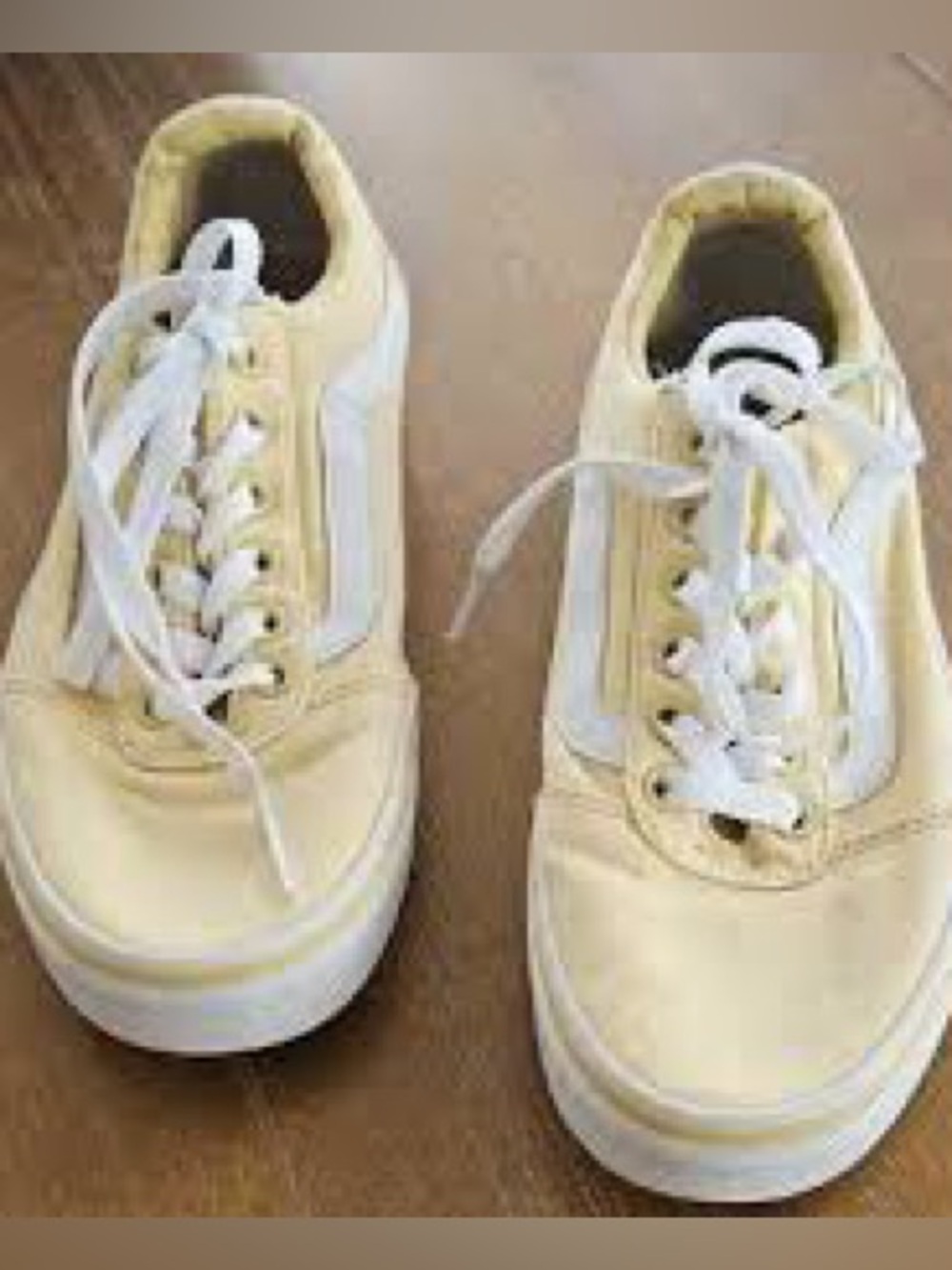 🎀4/$20🎀Vans Old Skool Yellow and White Low-Top Canvas Sneakers